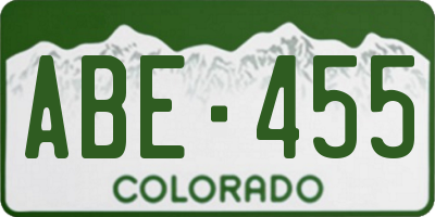 CO license plate ABE455