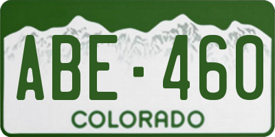 CO license plate ABE460