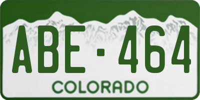 CO license plate ABE464