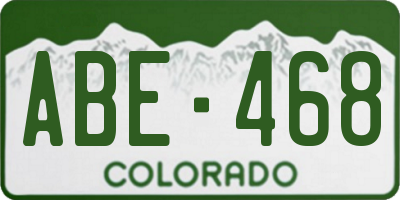 CO license plate ABE468