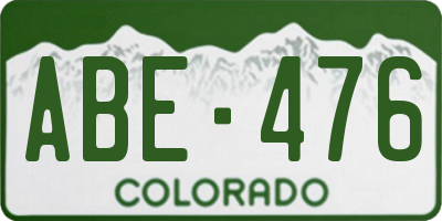 CO license plate ABE476