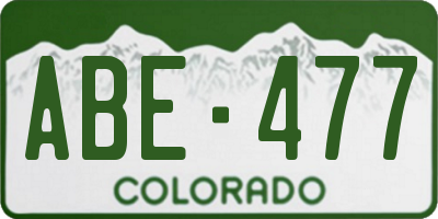 CO license plate ABE477