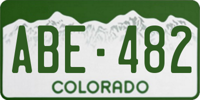 CO license plate ABE482