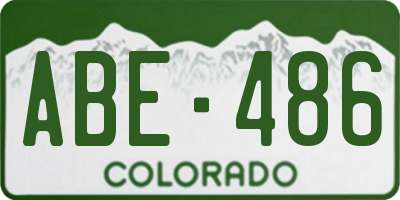CO license plate ABE486