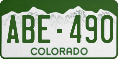 CO license plate ABE490