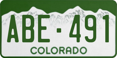 CO license plate ABE491