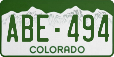 CO license plate ABE494