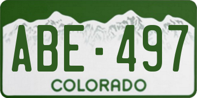 CO license plate ABE497