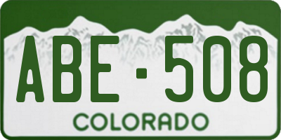 CO license plate ABE508