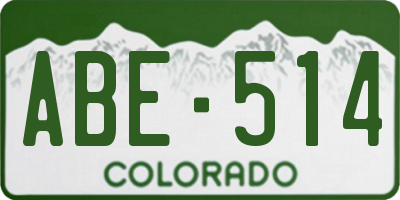CO license plate ABE514