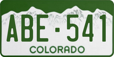 CO license plate ABE541