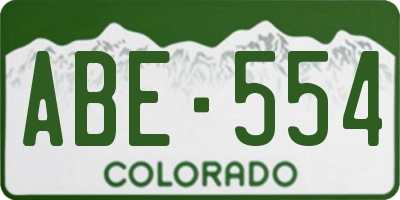 CO license plate ABE554