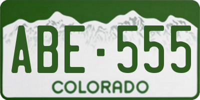 CO license plate ABE555