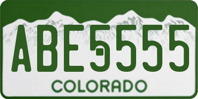 CO license plate ABE5555