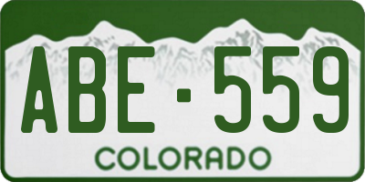 CO license plate ABE559