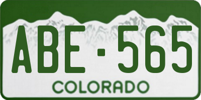 CO license plate ABE565