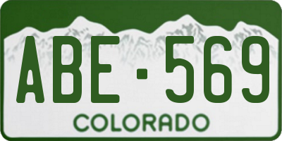CO license plate ABE569