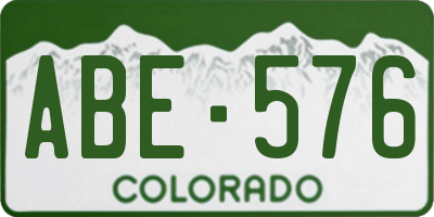 CO license plate ABE576