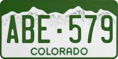 CO license plate ABE579