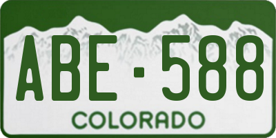 CO license plate ABE588