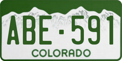 CO license plate ABE591