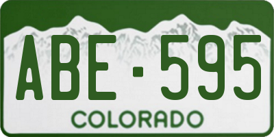 CO license plate ABE595