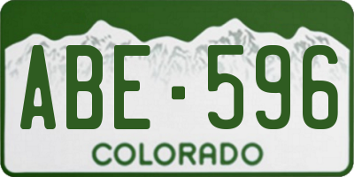 CO license plate ABE596