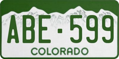 CO license plate ABE599