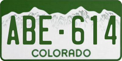 CO license plate ABE614