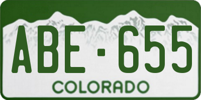 CO license plate ABE655
