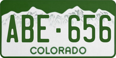 CO license plate ABE656