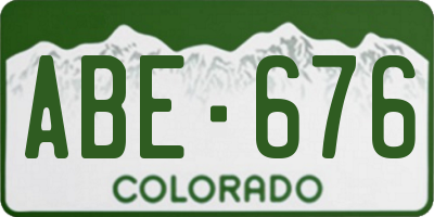 CO license plate ABE676