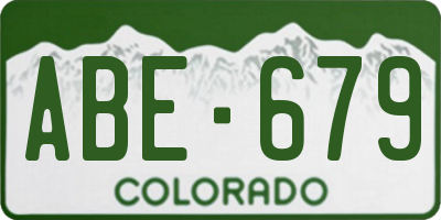 CO license plate ABE679