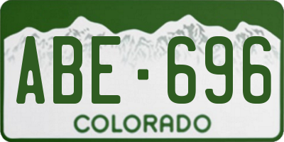 CO license plate ABE696