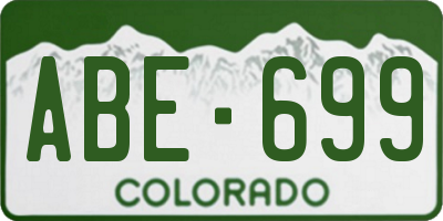 CO license plate ABE699