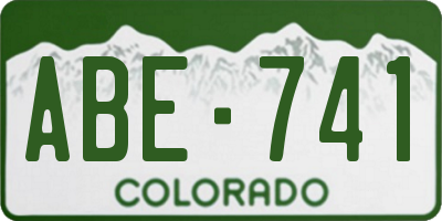 CO license plate ABE741