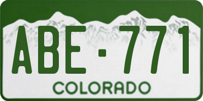 CO license plate ABE771