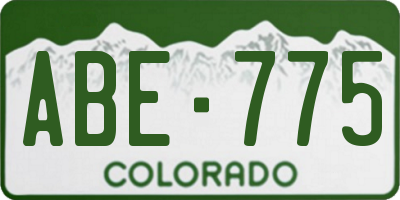 CO license plate ABE775