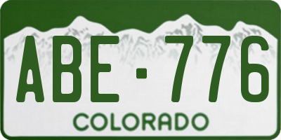 CO license plate ABE776