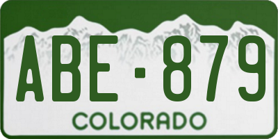 CO license plate ABE879