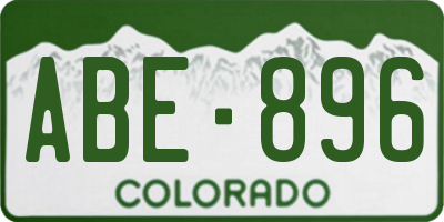 CO license plate ABE896