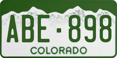 CO license plate ABE898