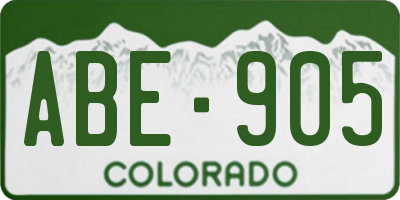 CO license plate ABE905