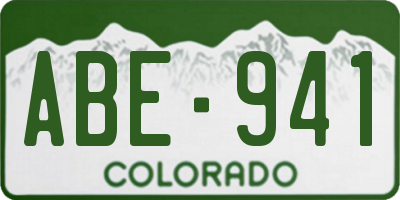 CO license plate ABE941