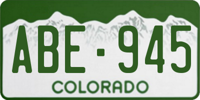 CO license plate ABE945