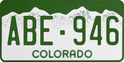 CO license plate ABE946