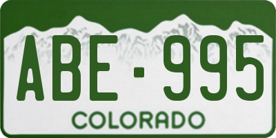 CO license plate ABE995