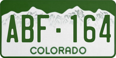 CO license plate ABF164