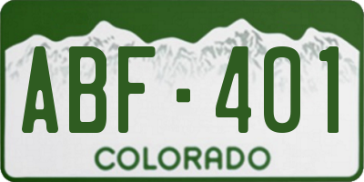 CO license plate ABF401