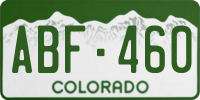 CO license plate ABF460